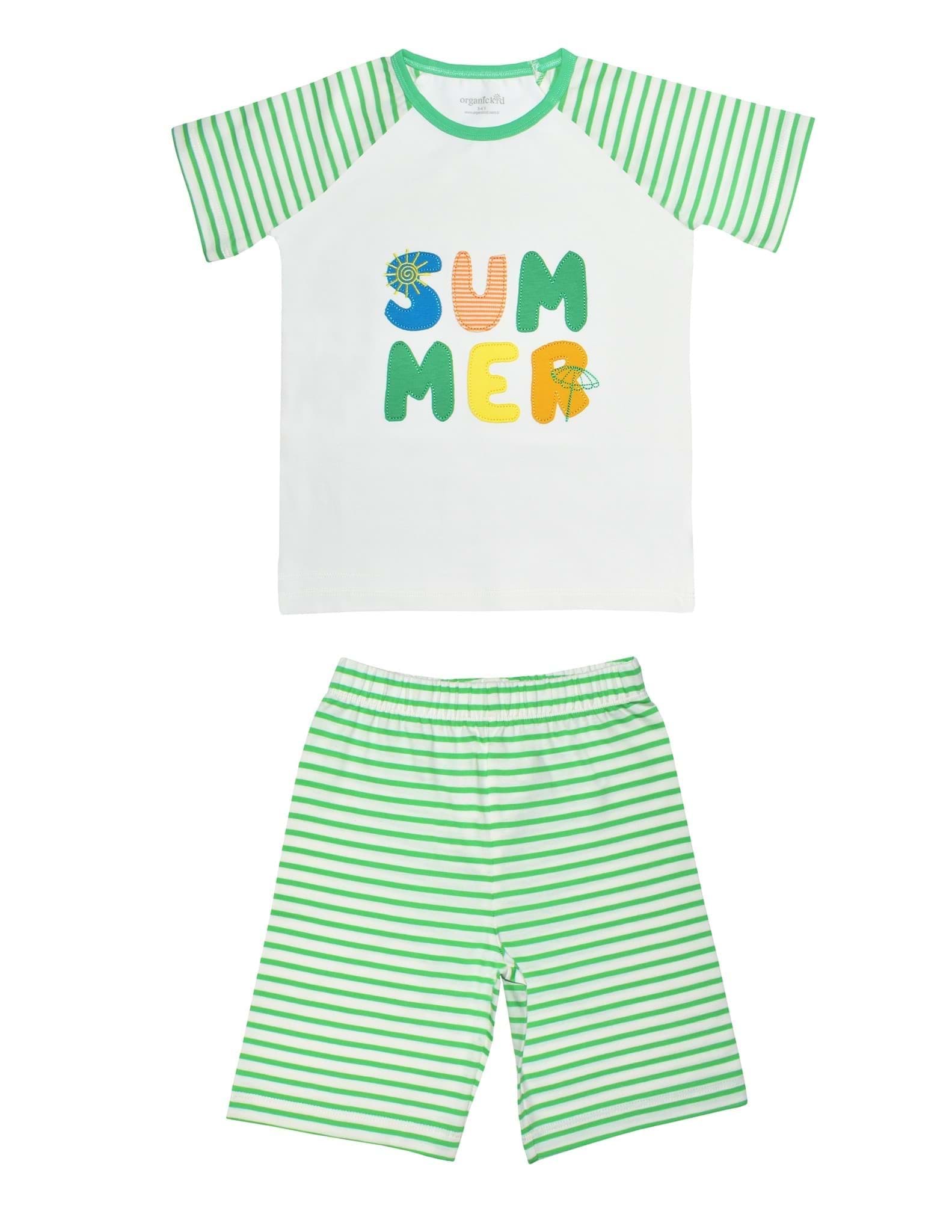 Sportive Erkek Çocuk Kısa Kollu T-Shirt ve Kapri Pijama Takımı resmi